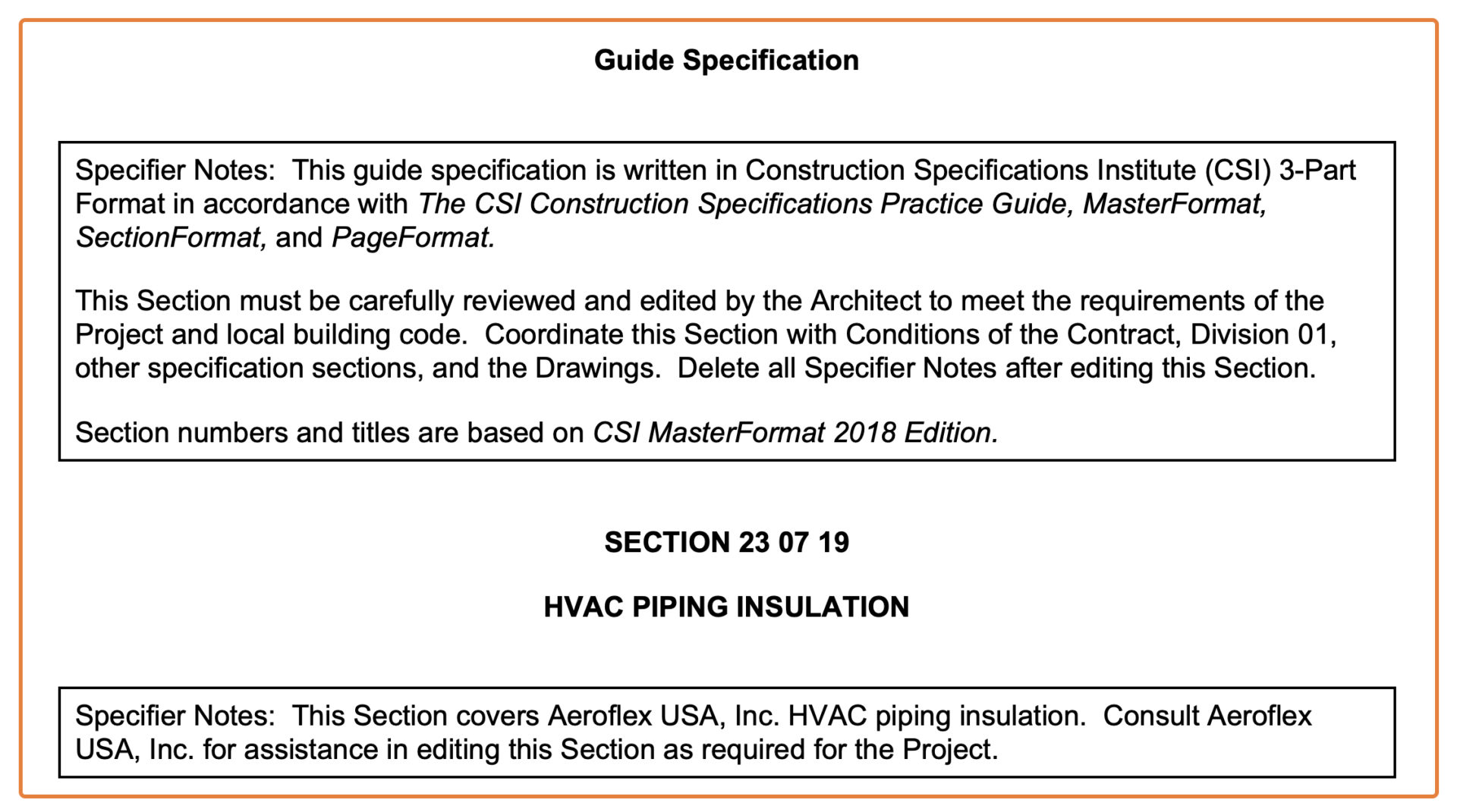 Guide to Insulation Specifications